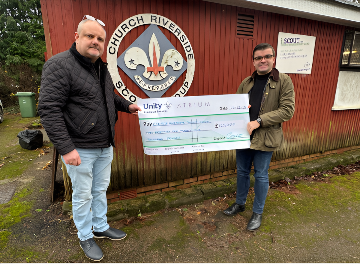 Presenting Cheque to client