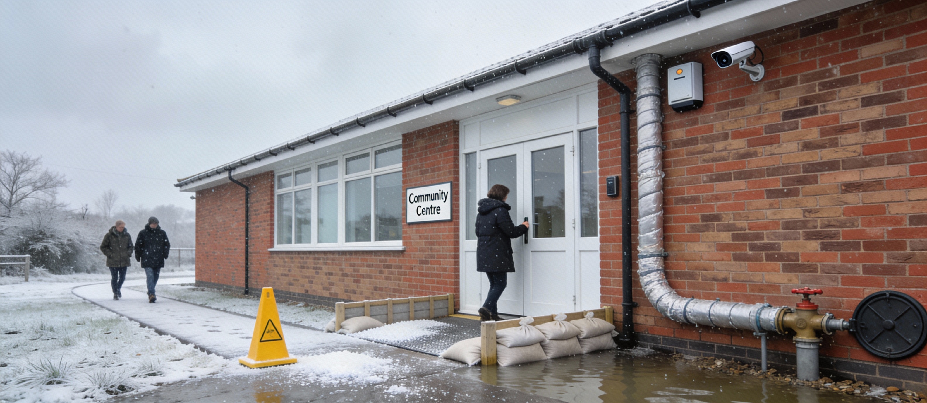 Winter Risks on a pubic building
